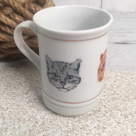 Vintage Other - Vintage Music Box Memory Cats Mug Japan Kitty